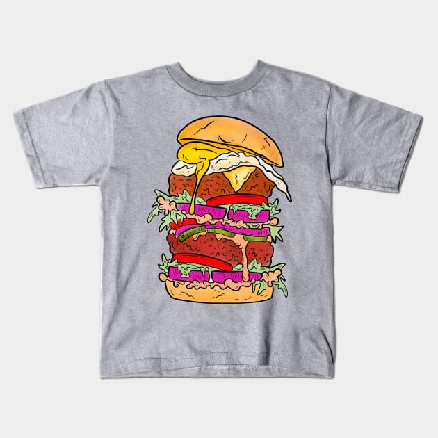 Big Burger Kids T-Shirt by Sasha Banana 